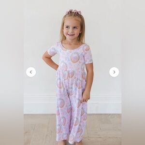 Blush Lotus When You Wish Wide Leg Romper